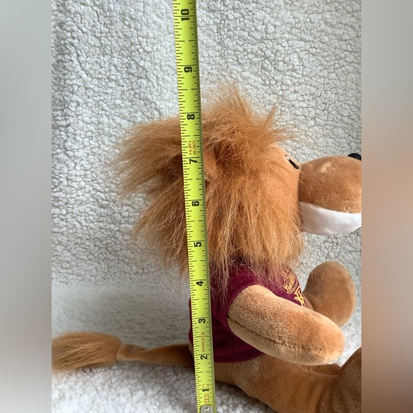 Steven Smith Lion Plush Burgundy Shirt Embroidered Eyes Stuffed Animal Toy - Picture 3 of 6